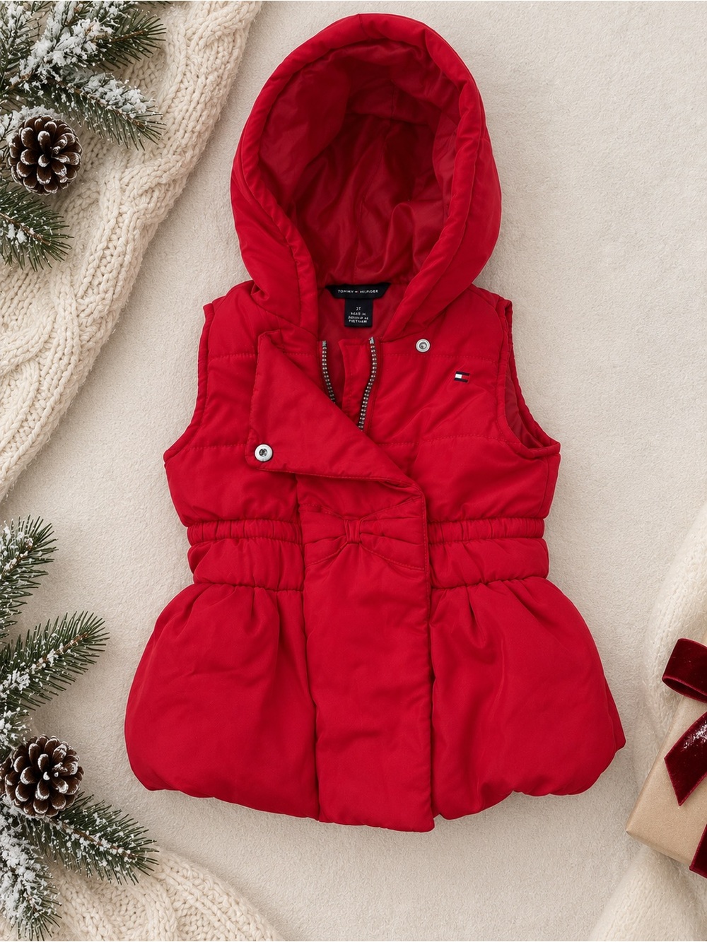 Red Tommy Hilfiger Girl’s Puffer Vest
